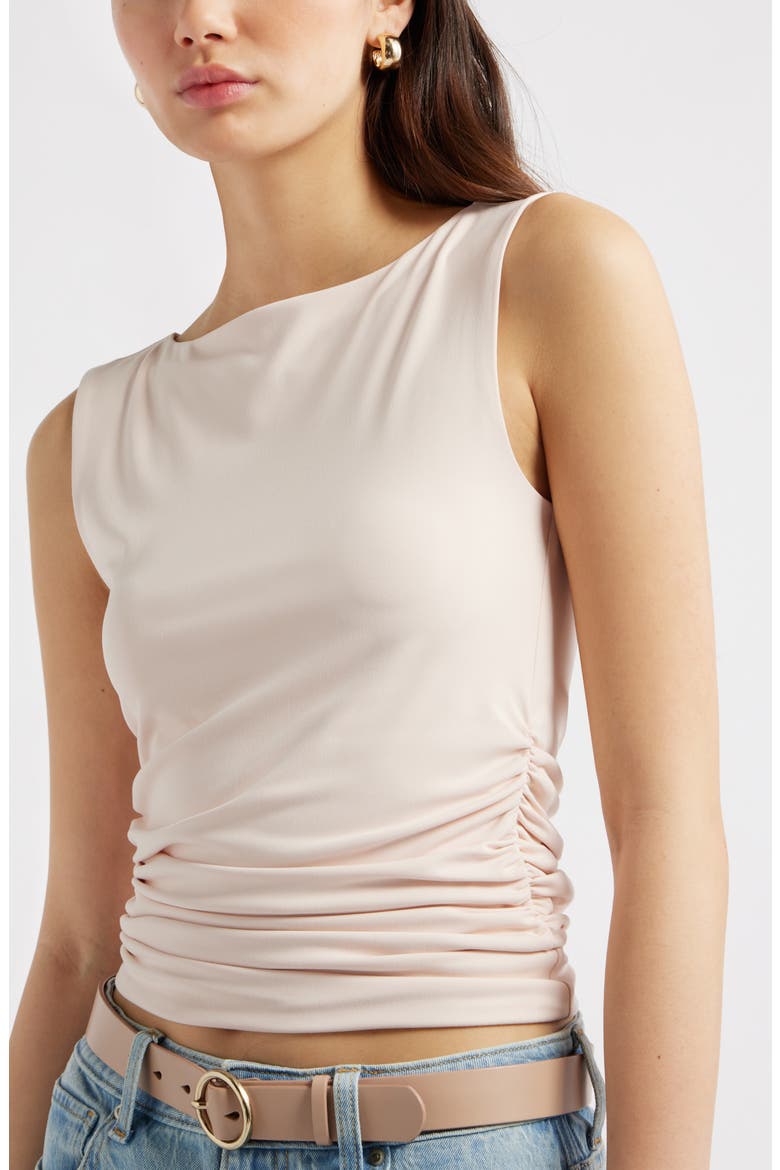 Boat Neck Sleeveless Top, Alternate, color, PINK PEONY BUD