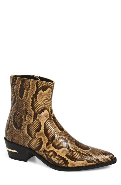 Ryder Python Embossed Pointed Toe Boot