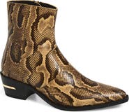 AMIRI Ryder Python Embossed Pointed Toe Boot