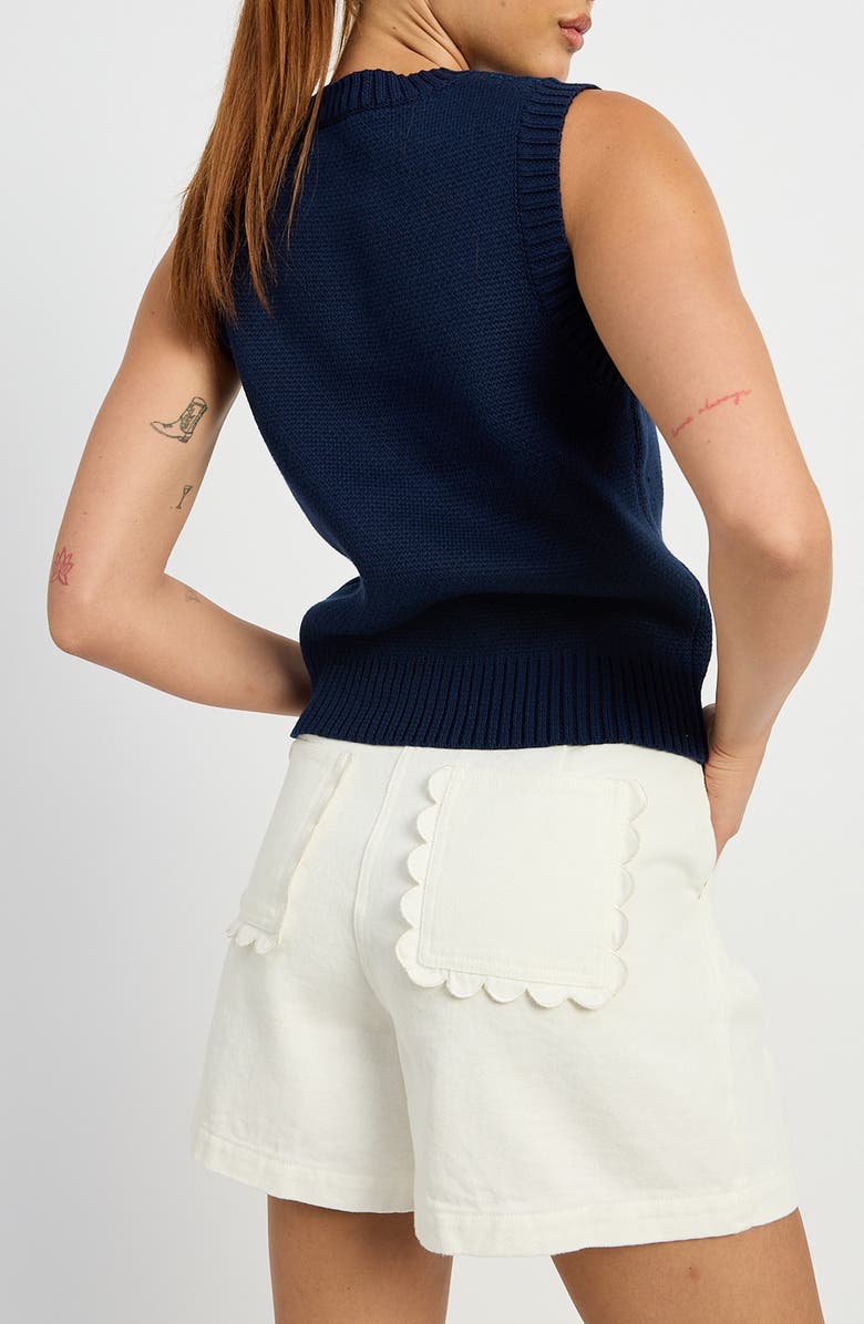 En Saison Junipre Floral Intarsia Sweater Vest, Alternate, color, 