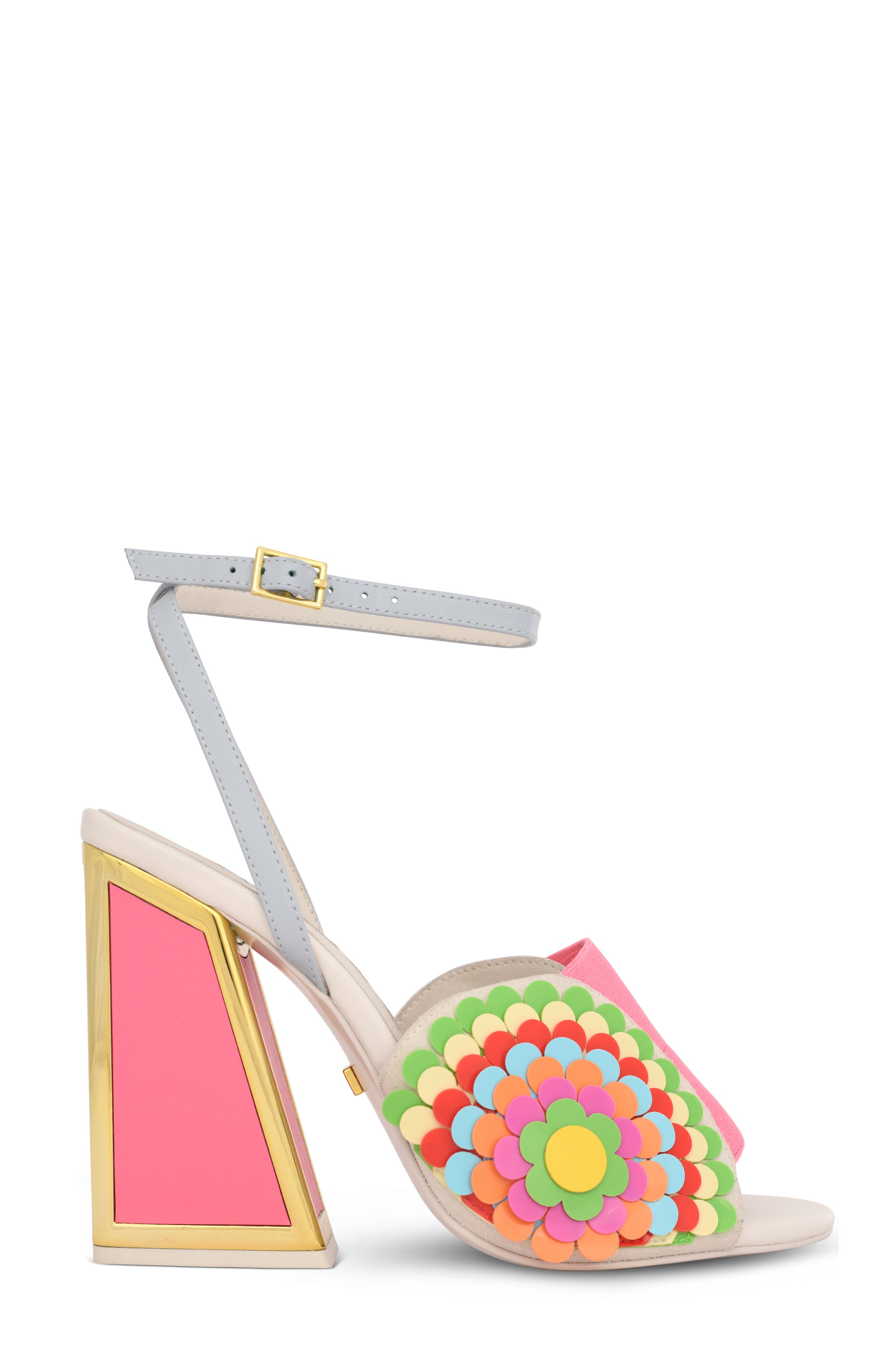 KAT MACONIE Carmel Floral Appliquè Ankle Strap Sandal, Alternate, color, 