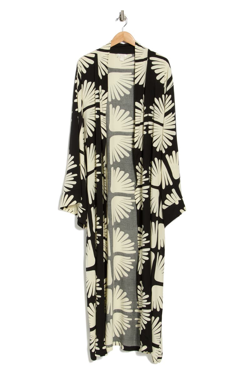NORDSTROM RACK Oversize Cover-Up Ruana, Main, color, Black Multi