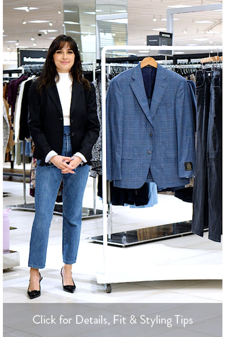 Teal & Blue Plaid Slub Wool Blend Sport Coat video