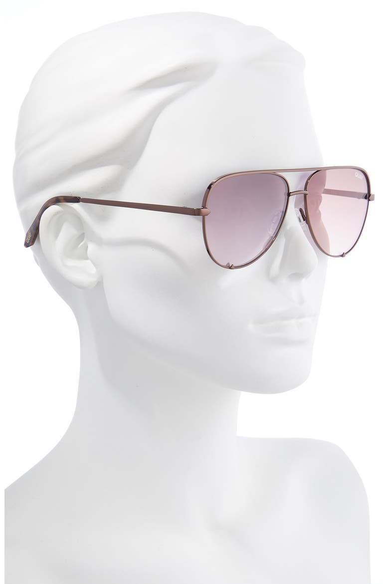 Australia High Key Mini 53mm Tinted Aviator Sunglasses, Alternate, color, BRONZE / BROWN TO PINK MIRROR