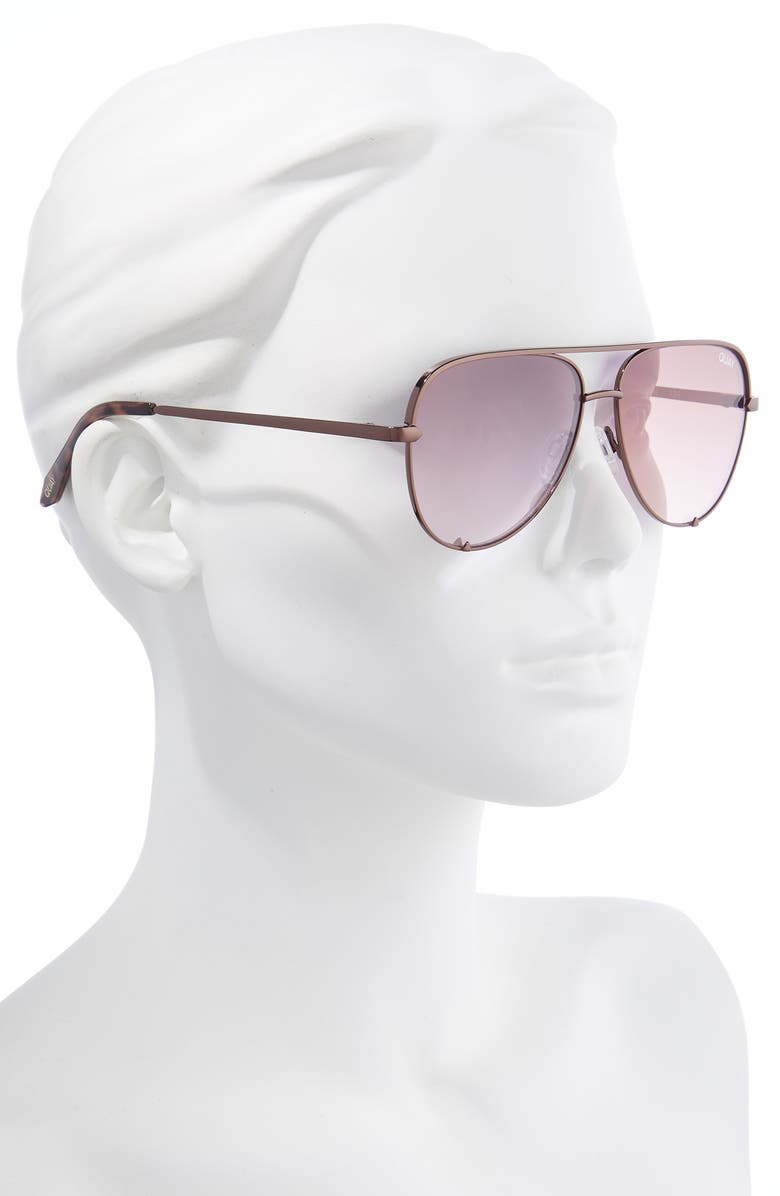 QUAY Australia High Key Mini 53mm Tinted Aviator Sunglasses, Alternate, color, 