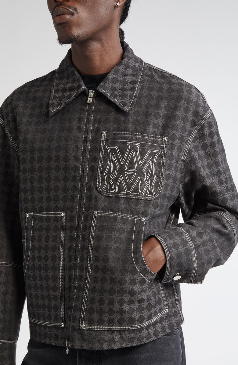 AMIRI MA Quad Work Jacket, Alternate, color, Black
