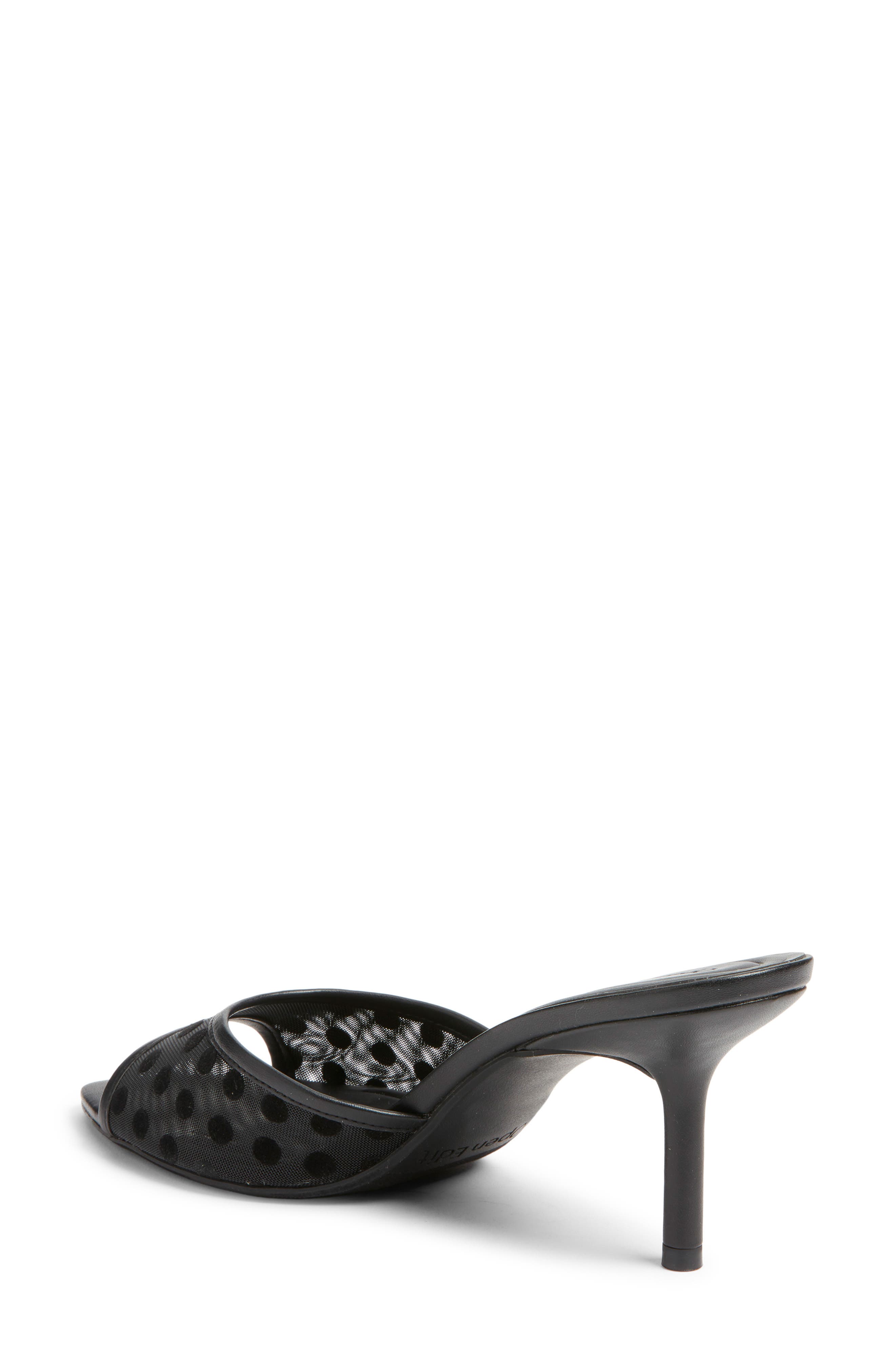 Micah Heeled Sandal, Alternate, color, BLACK POLKA DOT