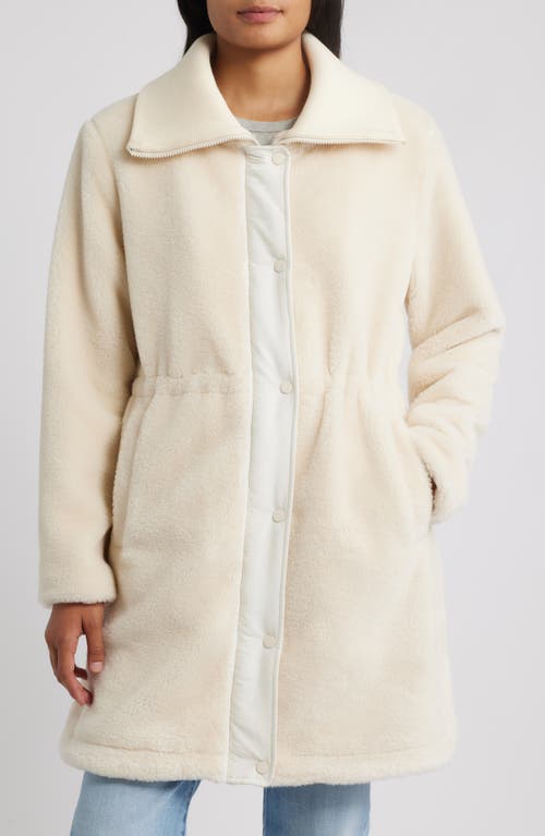 Bernardo Super Soft Faux Shearling Coat In Neutral