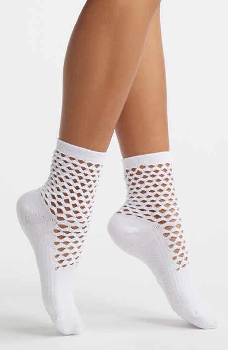 Mesh Grippy Crew Socks