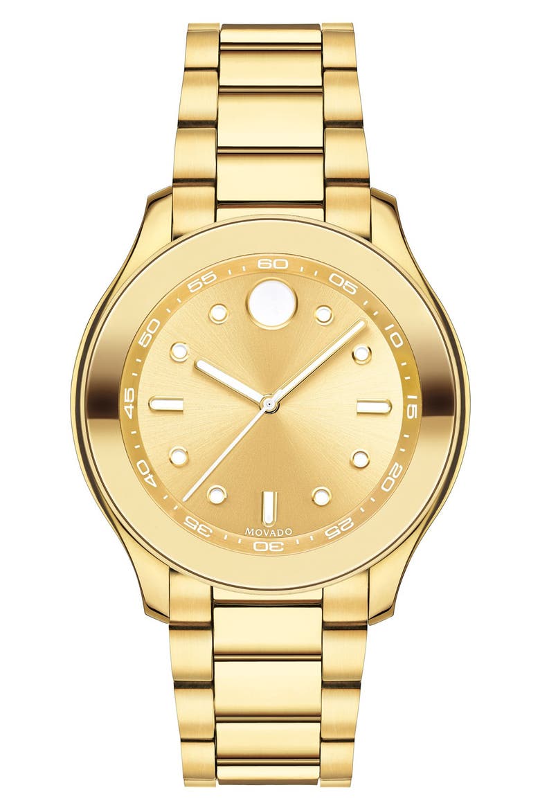 'Bold' Bracelet Watch, 38mm, Main, color, GOLD