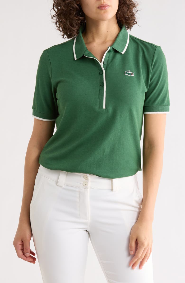 Lacoste Tipped Polo, Main, color, Green/ Flour