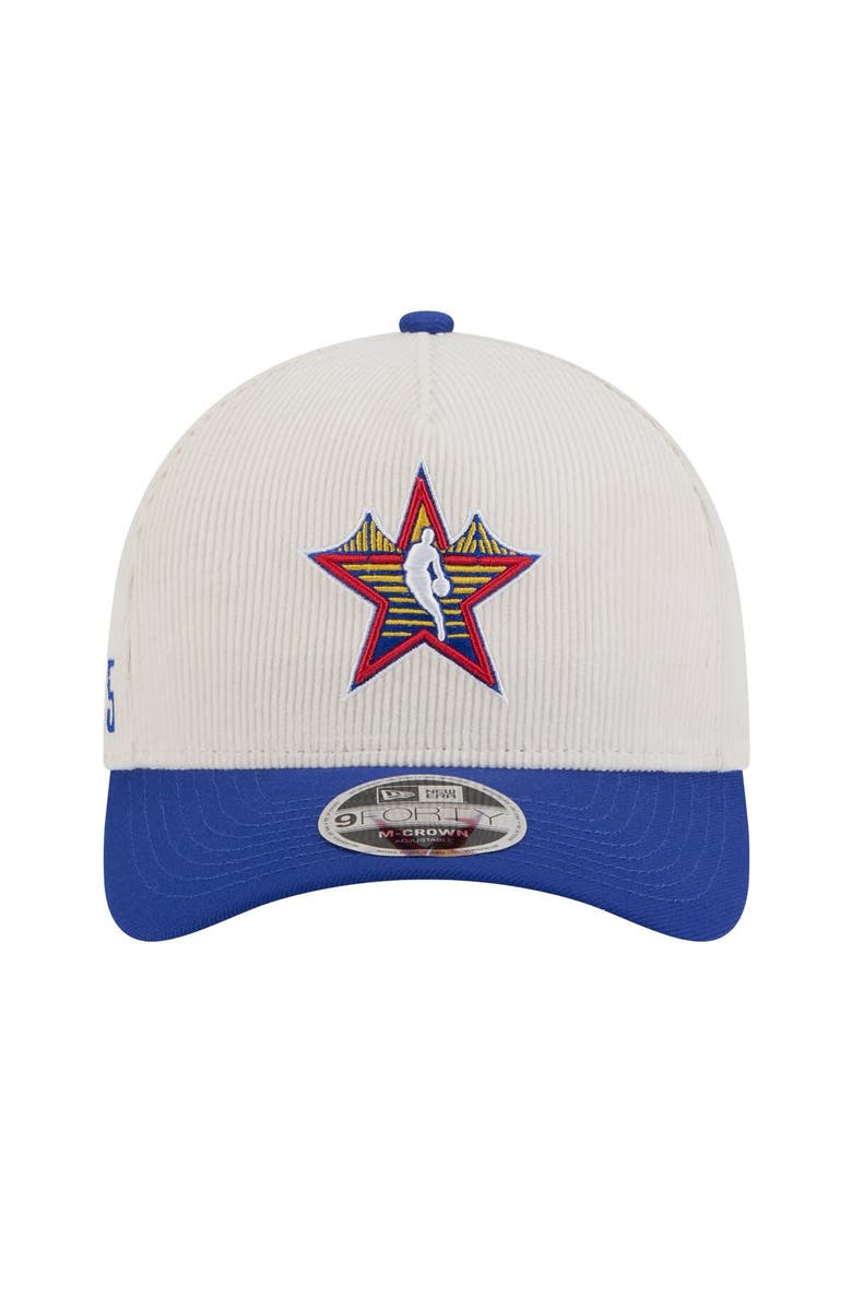 New Era Men's New Era White/Royal 2025 NBA All-Star Game Big Star Corduroy A-Frame 9FORTY Adjustable Hat, Alternate, color, 