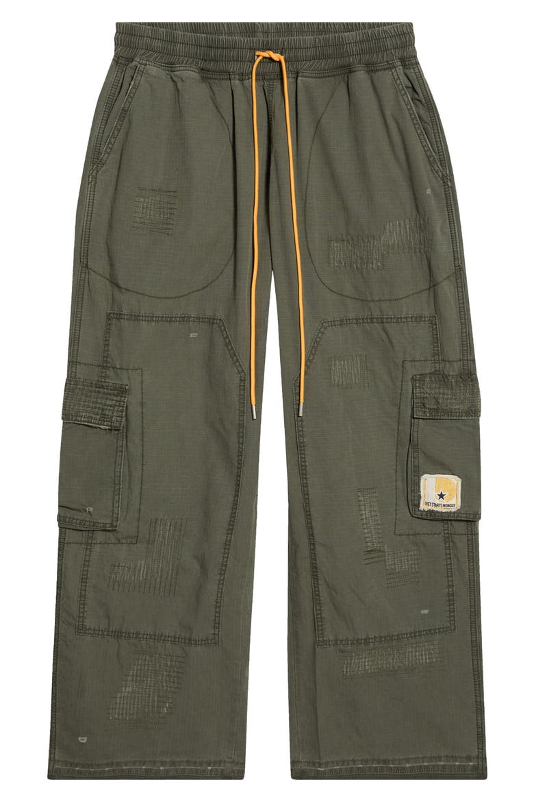 Repair Cargo Pants, Alternate, color, WASHED OLIVE