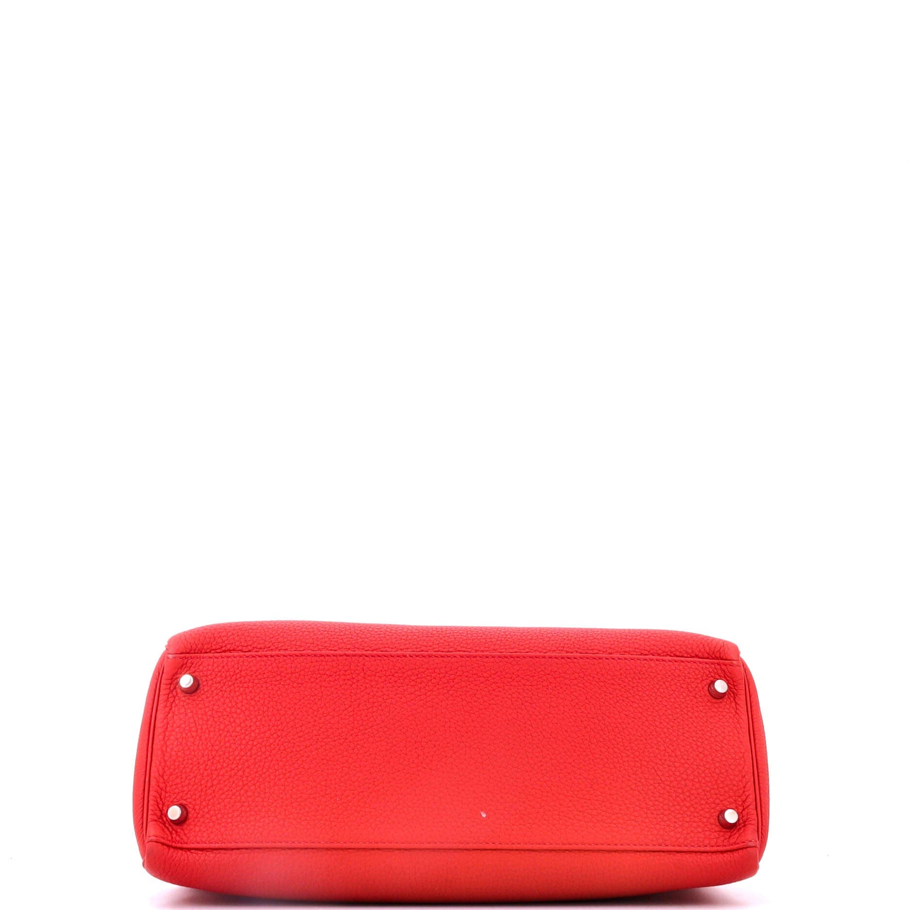Kelly Handbag Red Togo with Palladium Hardware 35, Alternate, color, Red