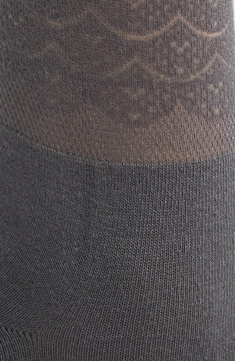 Hue Lace Border Ankle Socks, Alternate, color, Castle Rock