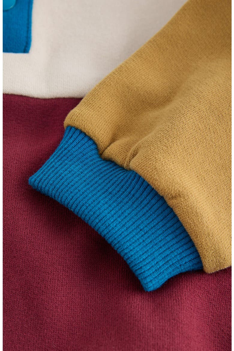Kids' Colorblock Quarter Zip Sweatshirt, Alternate, color, RED