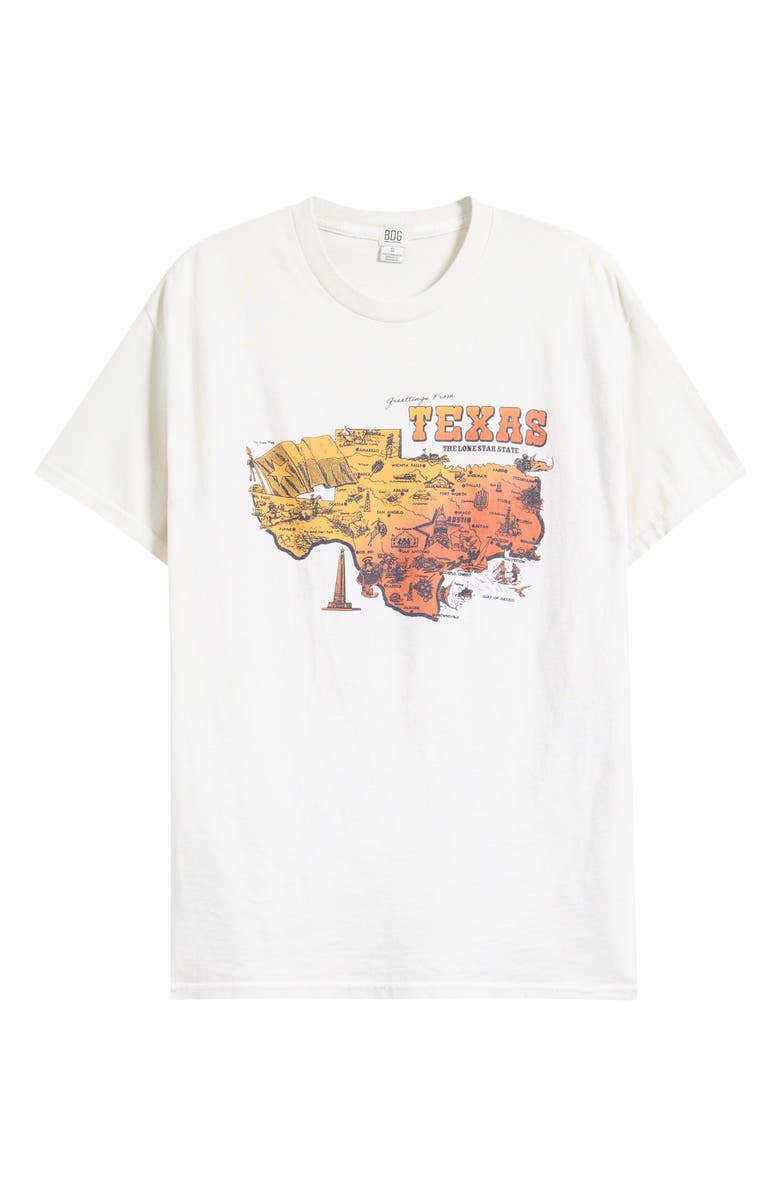 BDG Urban Outfitters Texas Cotton Graphic Boyfriend T-Shirt, Alternate, color, White