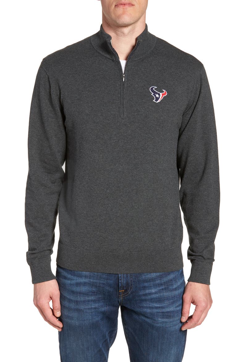 Houston Texans - Lakemont Regular Fit Quarter Zip Sweater, Main, color, CHARCOAL HEATHER