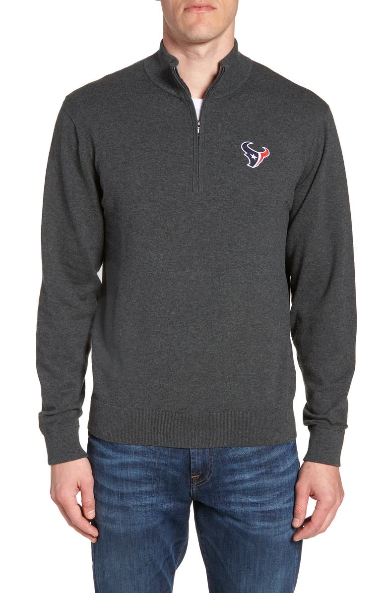 Cutter & Buck Houston Texans - Lakemont Regular Fit Quarter Zip Sweater, Main, color, 