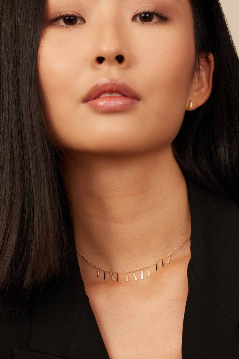 14K Gold Delicate Dynasty Choker, Alternate, color, Yellow Gold