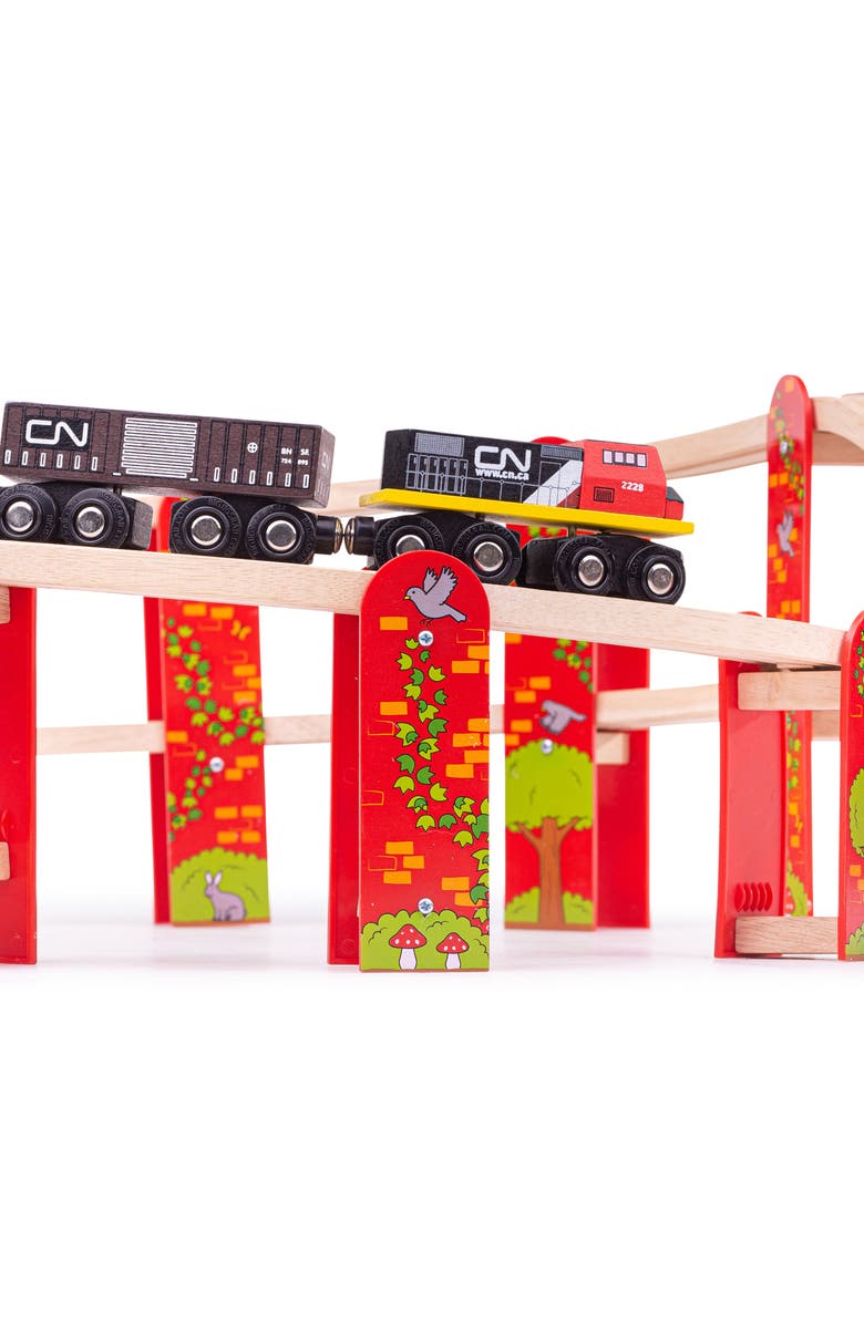 Bigjigs Rail High Level Track Expansion Pack, Alternate, color, Multicoloured