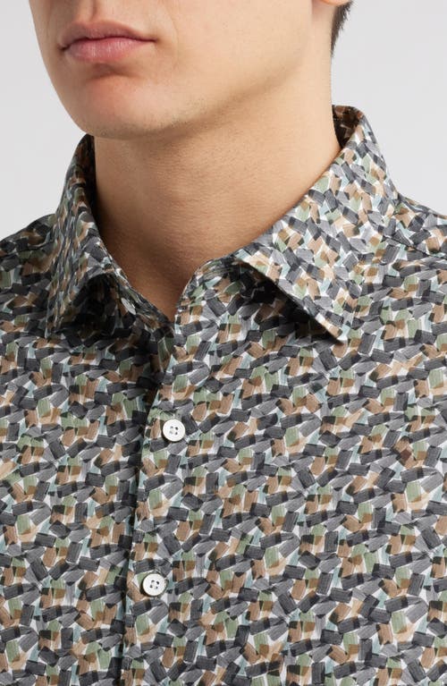 Rodd & Gunn Fox Glacier Sports Fit Short Sleeve Cotton Button-up Shirt In Green