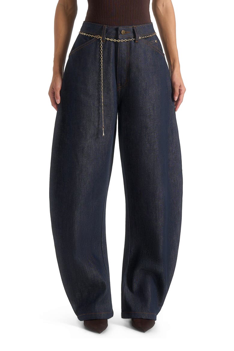 Enora Hourglass Jean With Chain, Alternate, color, Indigo