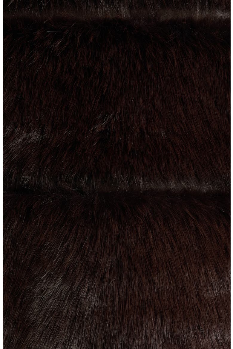 The Yael Faux Fur Coat, Alternate, color, CHOCOLATE