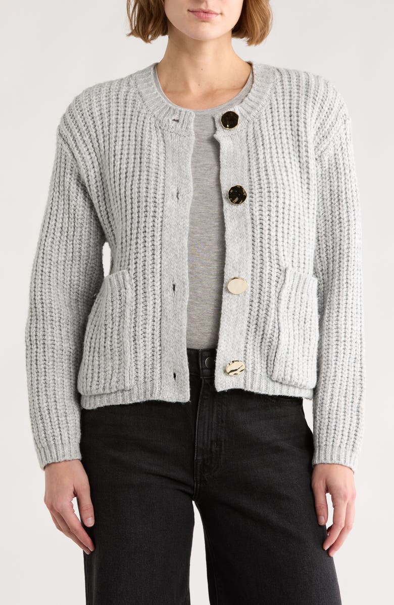 Vigoss Chunky Cozy Cardigan, Main, color, Grey
