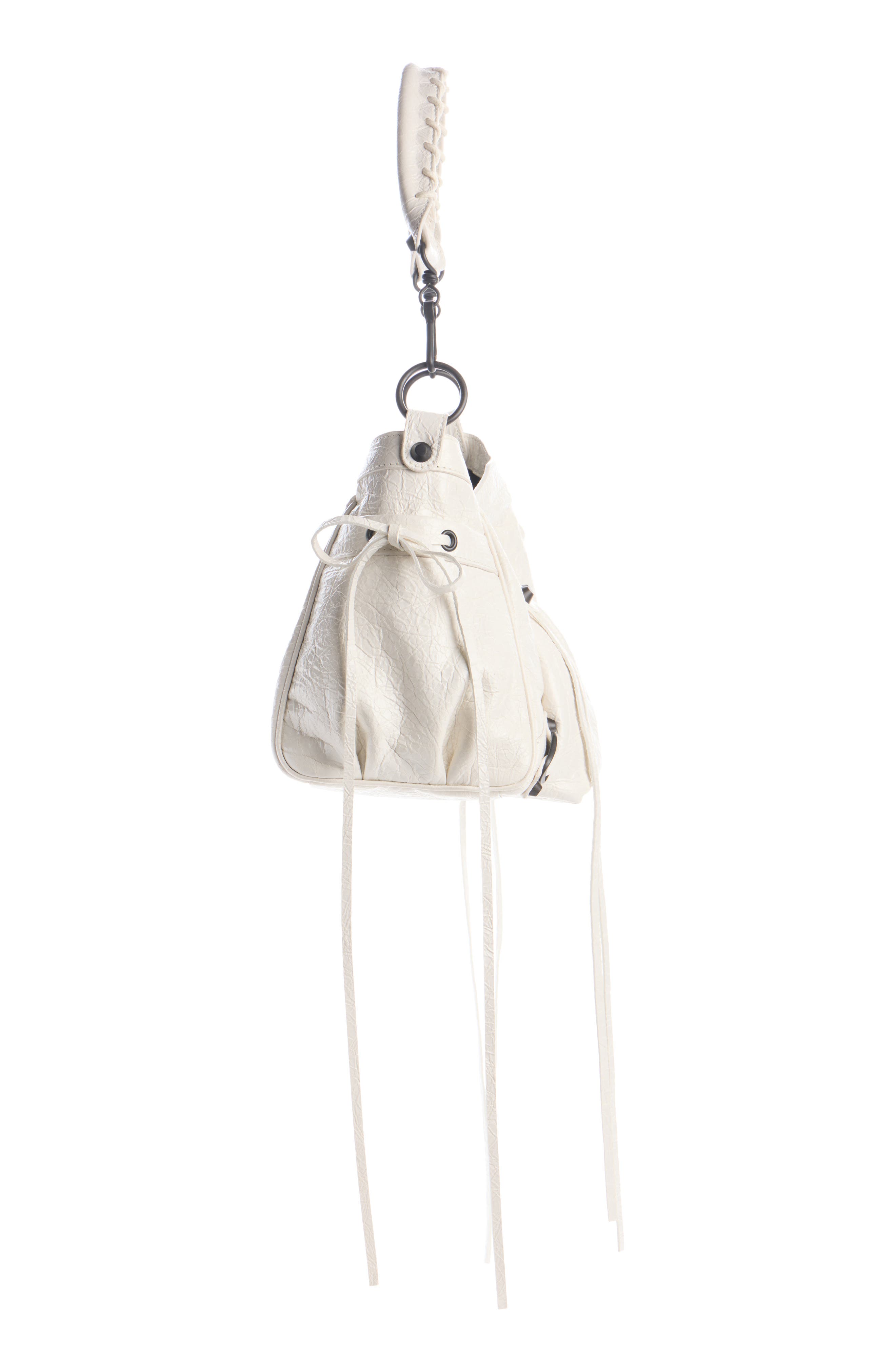 Small Le City Leather Bucket Bag, Alternate, color, 9104 OFF WHITE