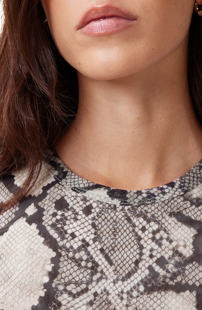 AllSaints Ellie Snakeskin Print T-Shirt, Alternate, color, 