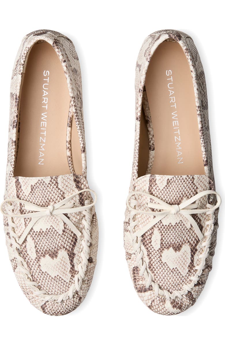 Stuart Weitzman Britt Bow Loafer, Alternate, color, Cream.