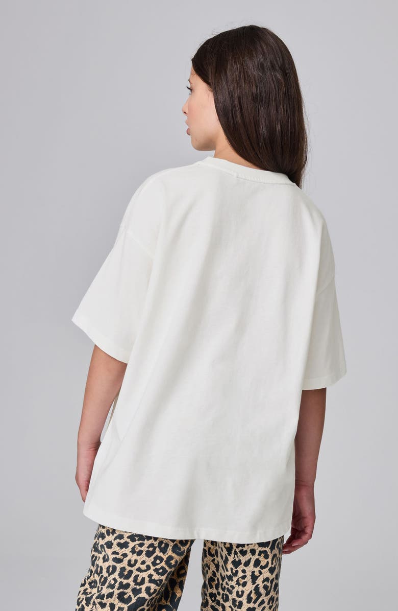 smALLSAINTS by ALLSAINTS Kids' Leopard Inksaints Oversize Cotton Graphic T-Shirt, Alternate, color, Cream