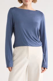 Renee C Boat Neck Top