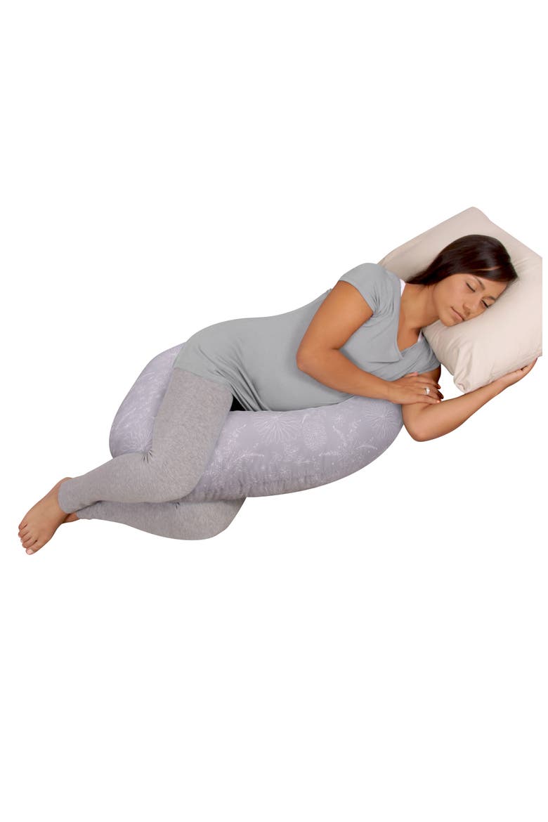 Mini Snoogle Chic Pregnancy Support Body Pillow, Alternate, color, FLORAL LACE