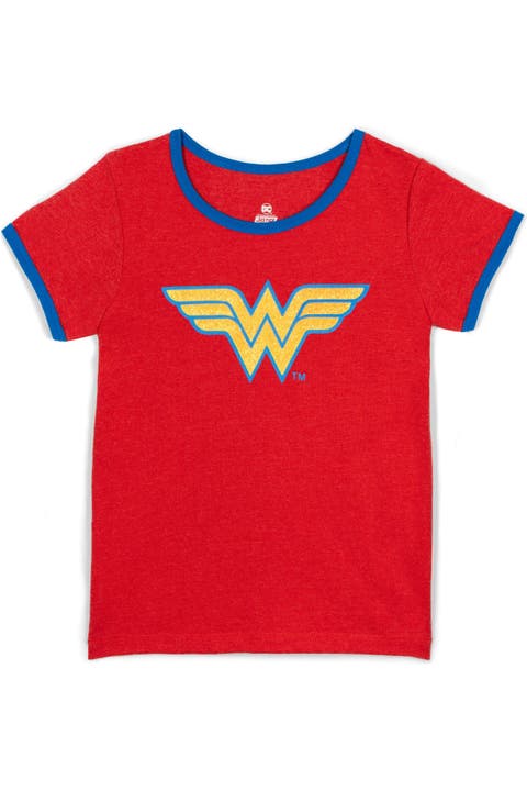 Justice League Glitter Graphic T-Shirt