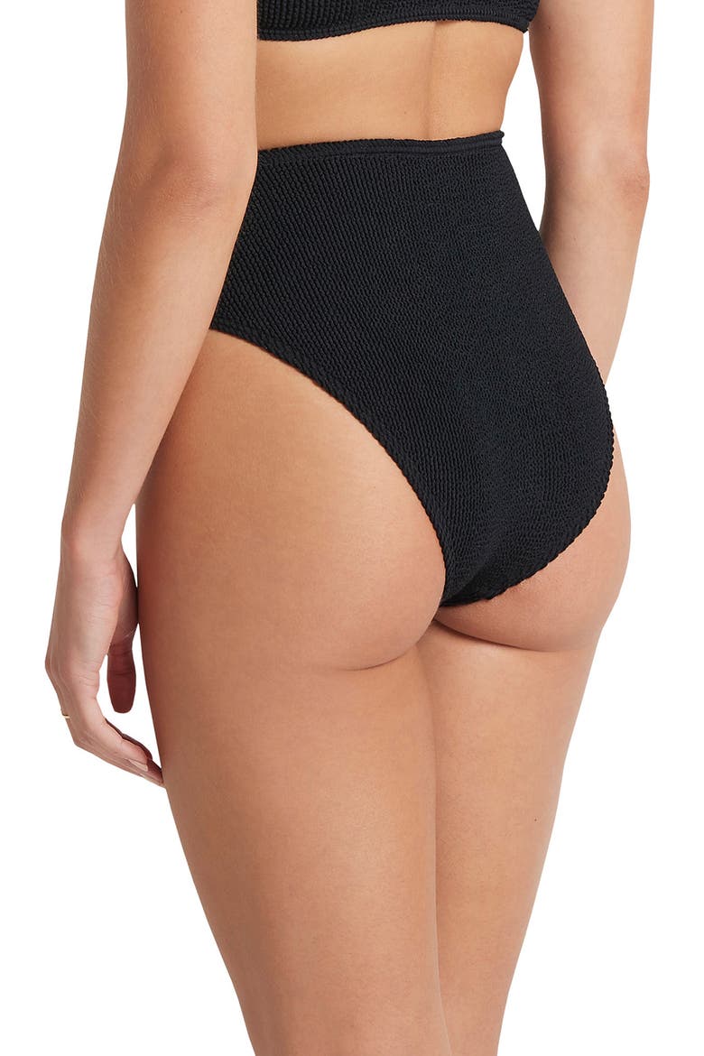 BOUND by Bond-Eye The Palmer Ribbed Bikini Bottoms, Alternate, color, BLACK