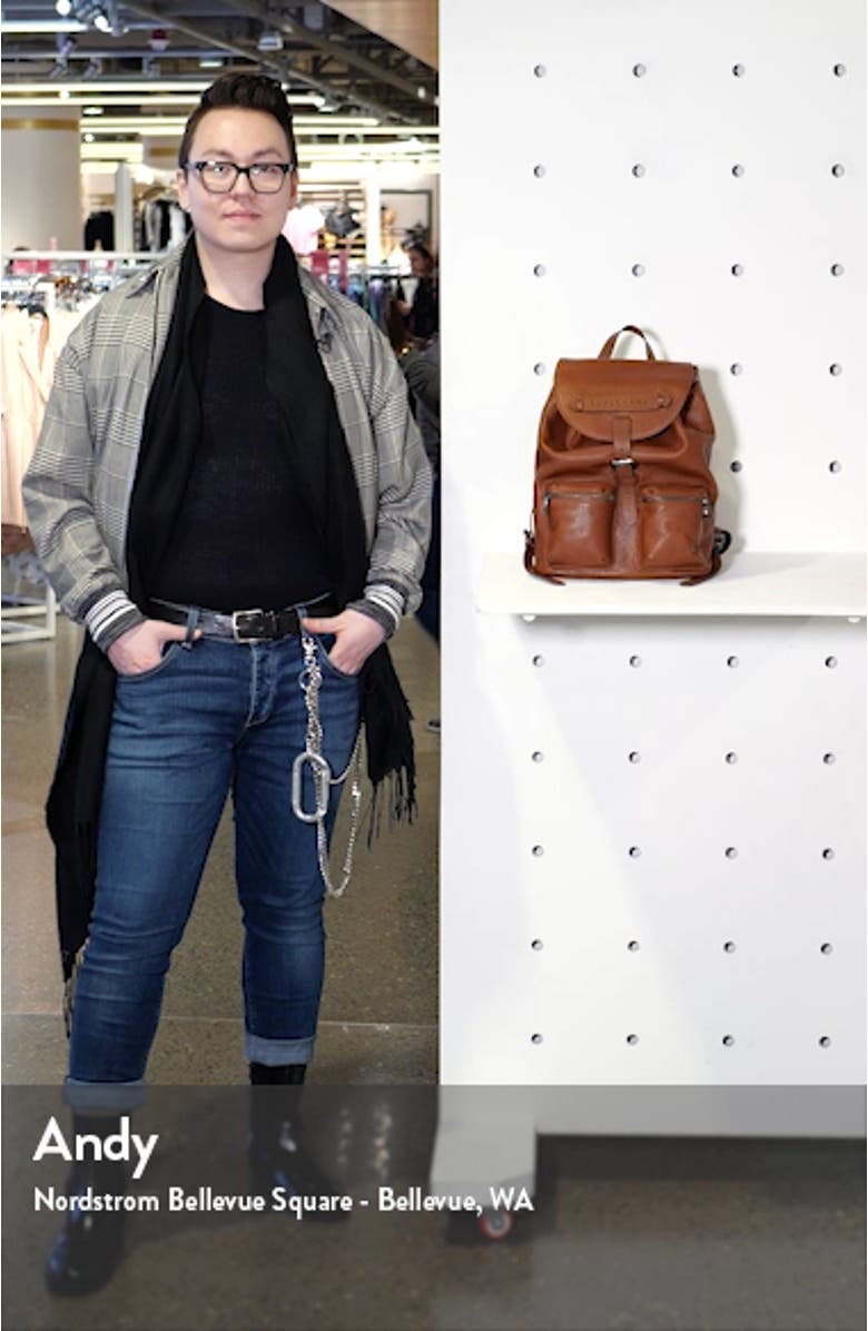 Small 3D Leather Backpack, sales video thumbnail