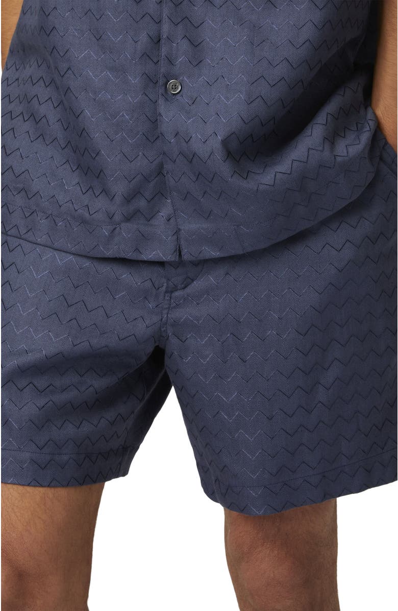 Missoni Tailored Shorts In Cotton, Viscose And Linen With Shiny Zigzag Pattern, Alternate, color, 