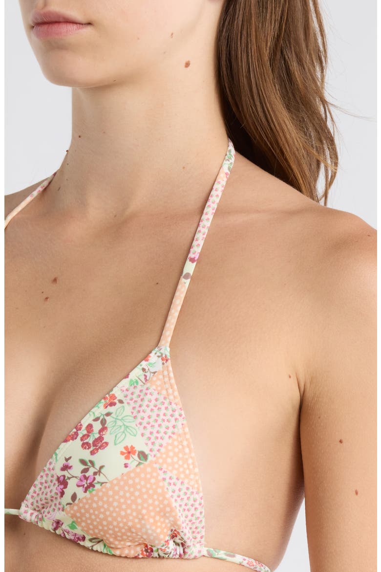 Triangle Bikini Top, Alternate, color, IVORY MULTI