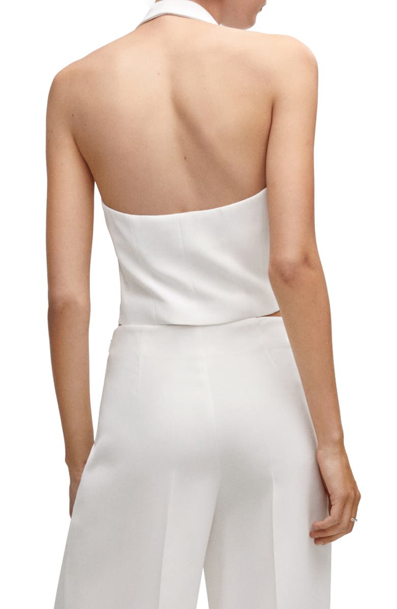 MANGO Rosette Halter Vest, Alternate, color,