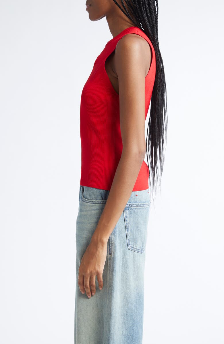 DIESEL<sup>®</sup> M-Caddix-Top Logo Cutout Sleeveless Rib Top, Alternate, color, Formula Red
