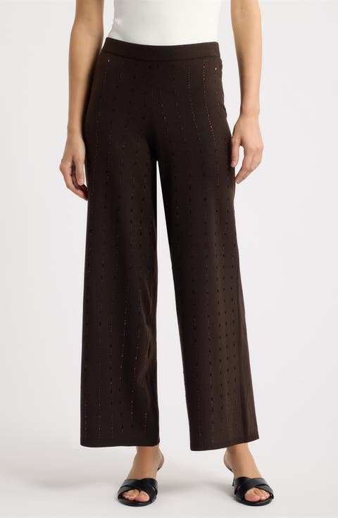 Bead Detail Knit Pants