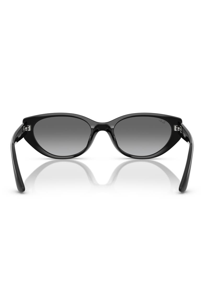 55mm Gradient Pillow Sunglasses, Alternate, color, BLACK