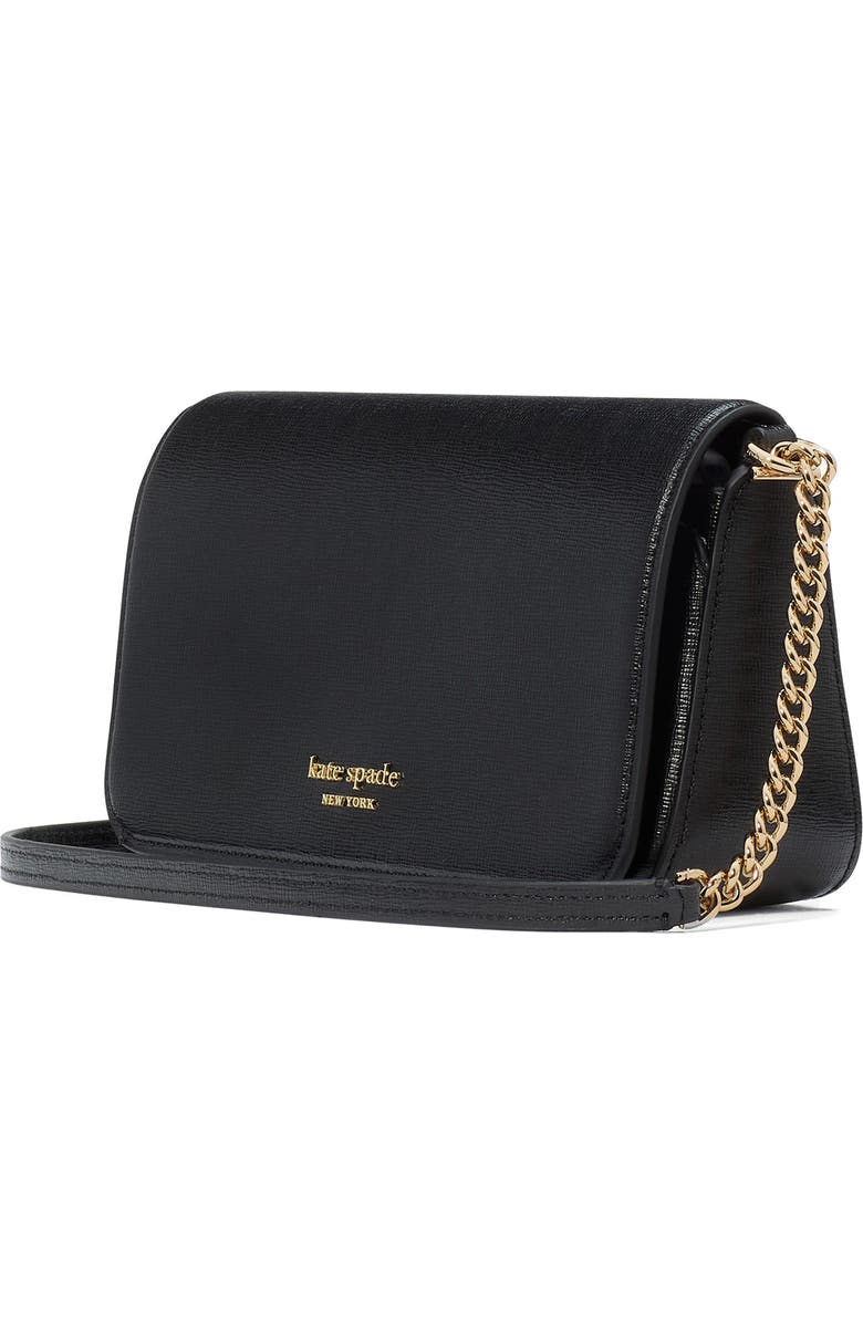Kate Spade New York devin saffiano flap clutch, Alternate, color, Black