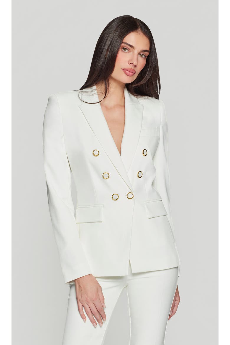 Emilio Crepe Blazer, Main, color, white