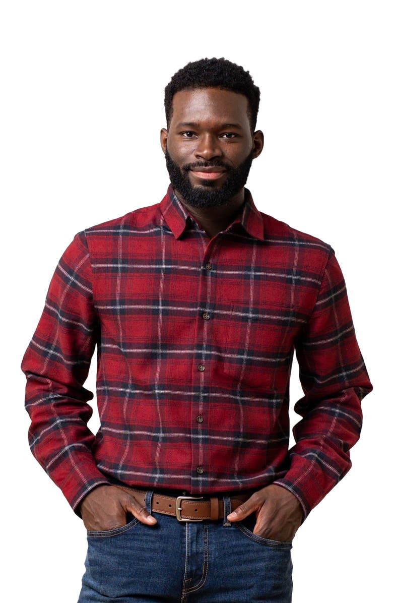 Hope & Henry Men's Brushed Flannel Button Down Shirt, Main, color, 