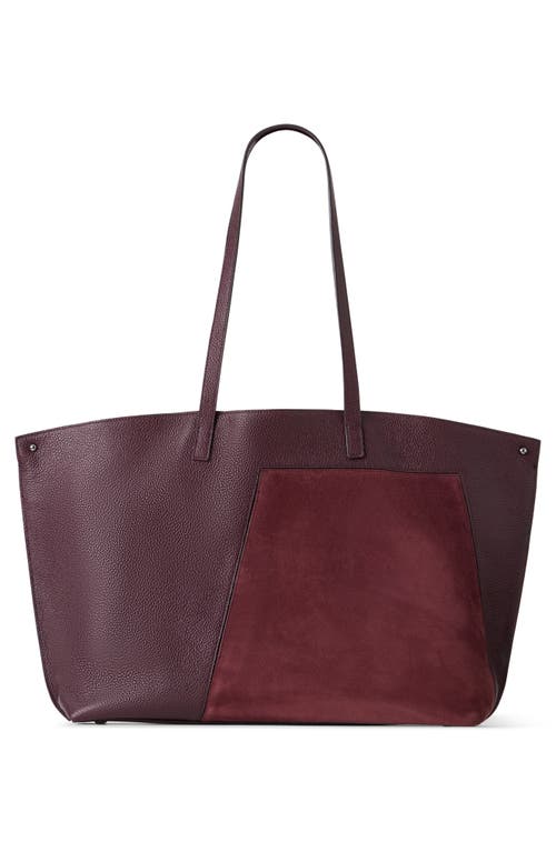 Akris Ai Medium Patchwork Leather Tote Bag In Burgundy