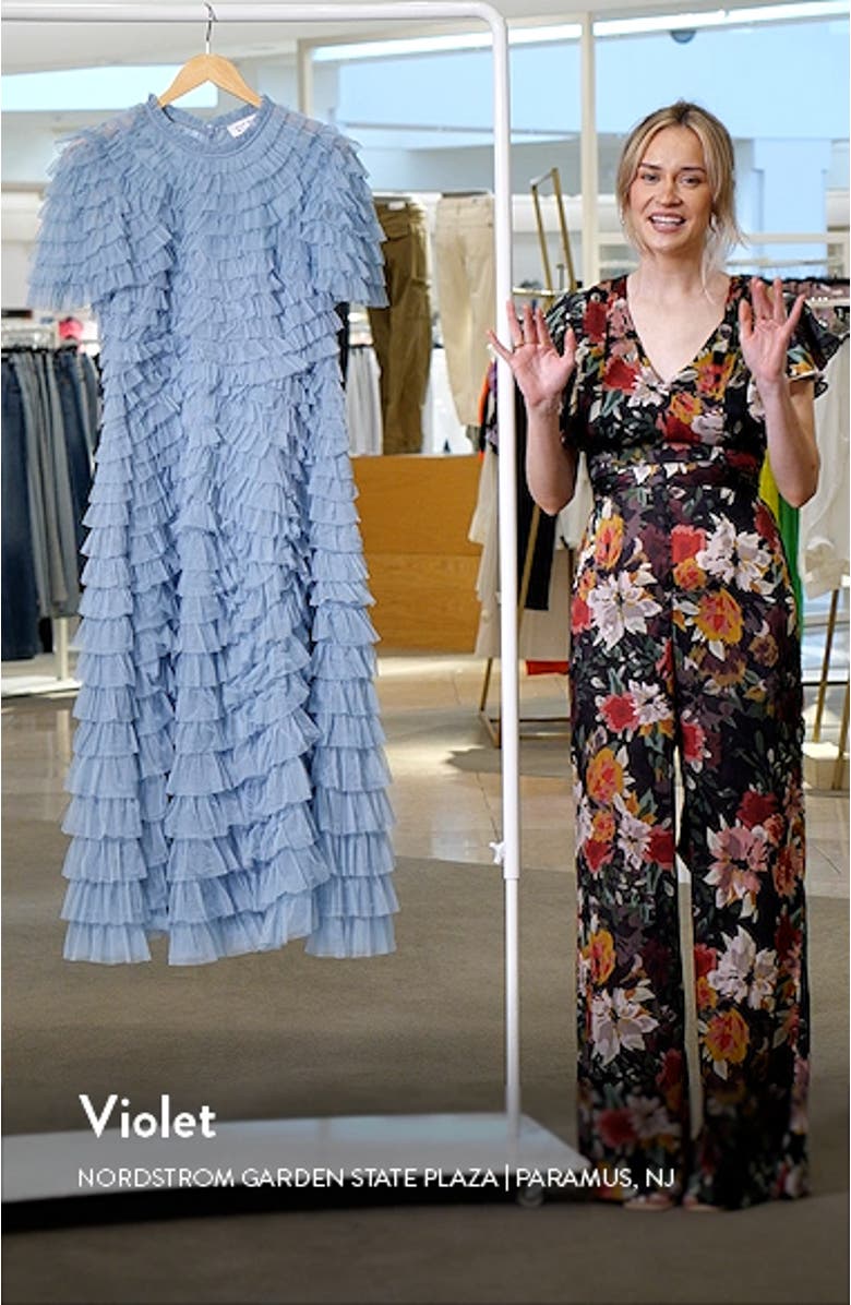 High Neck Ruffle Gown, sales video thumbnail