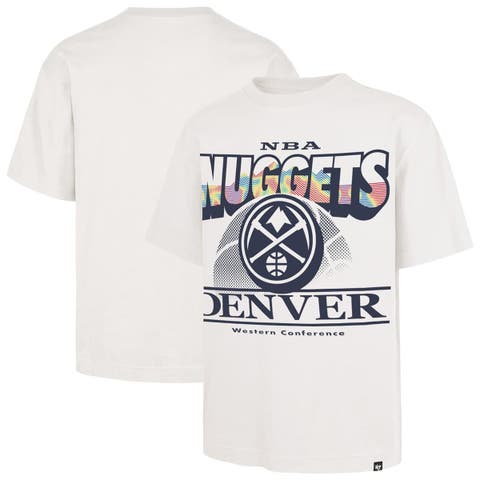 Men's '47  White Denver Nuggets City Edition Shifty Foundation T-Shirt